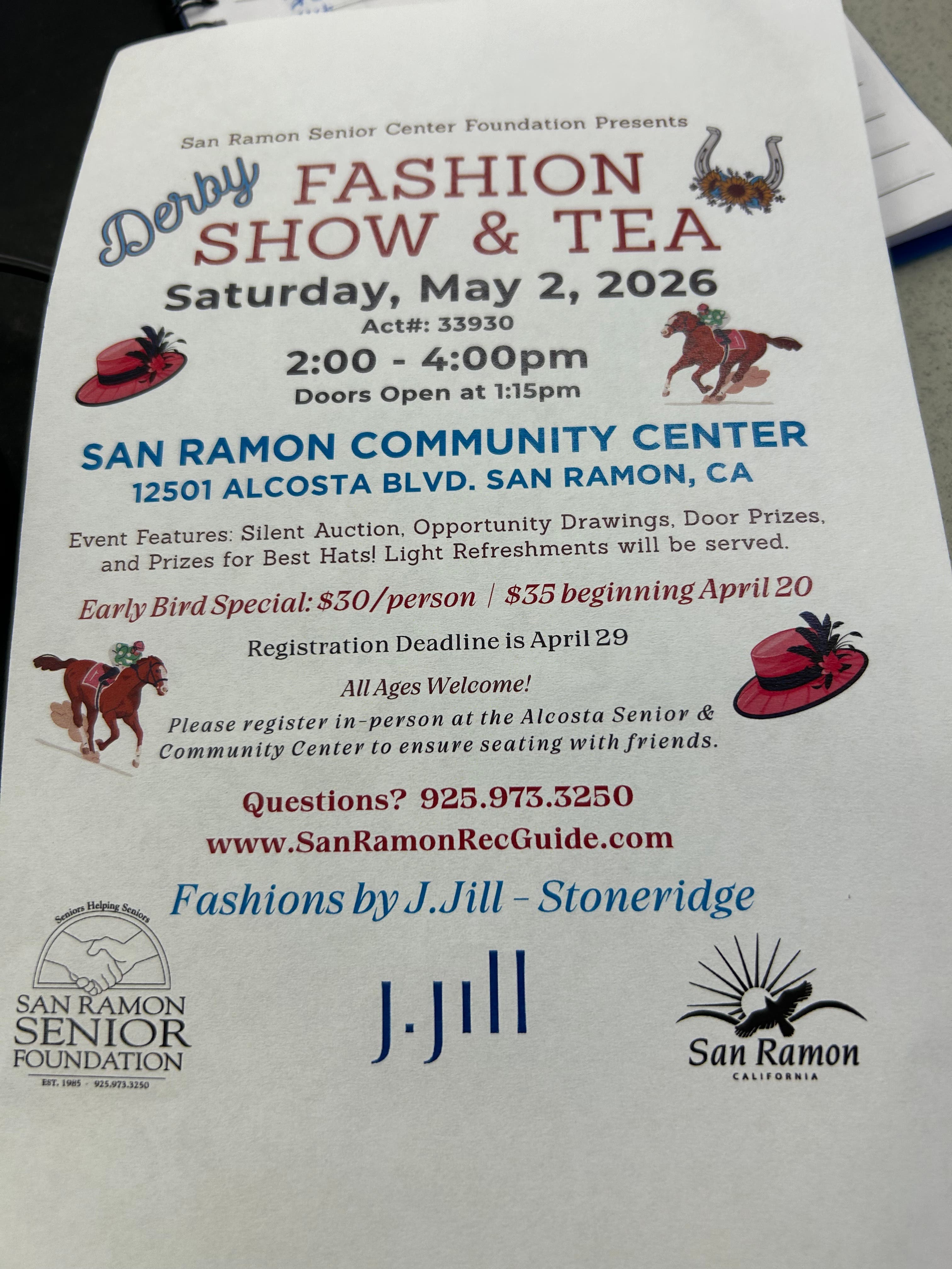 Derby Fashion Show & Tea