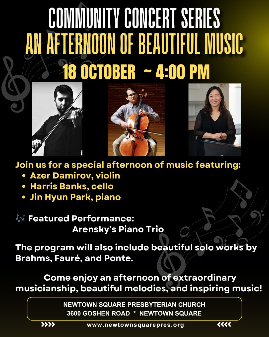 An Afternoon of Beautiful Music presented by NSPC's Community Concert Series