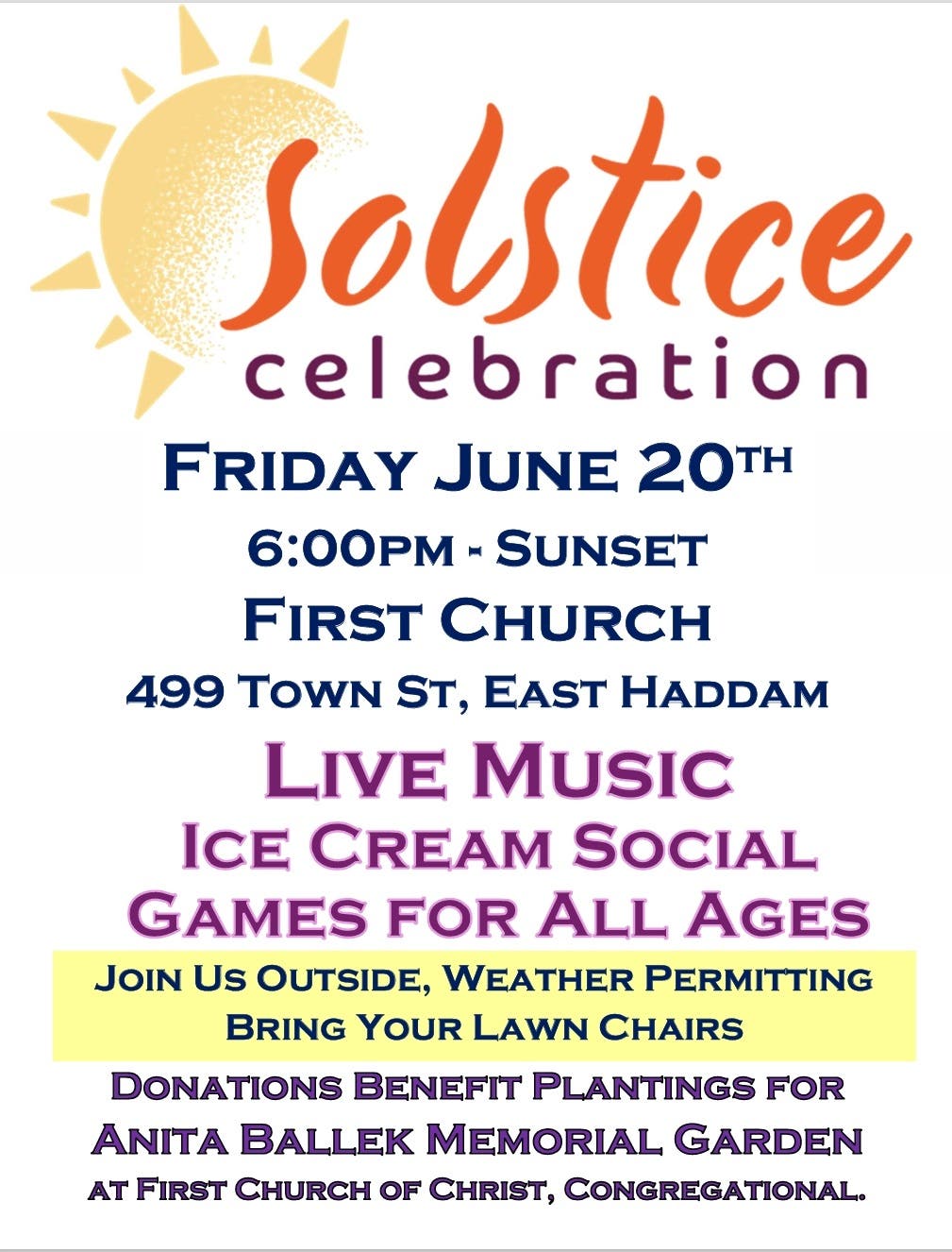 Summer Solstice Celebration with Live Music