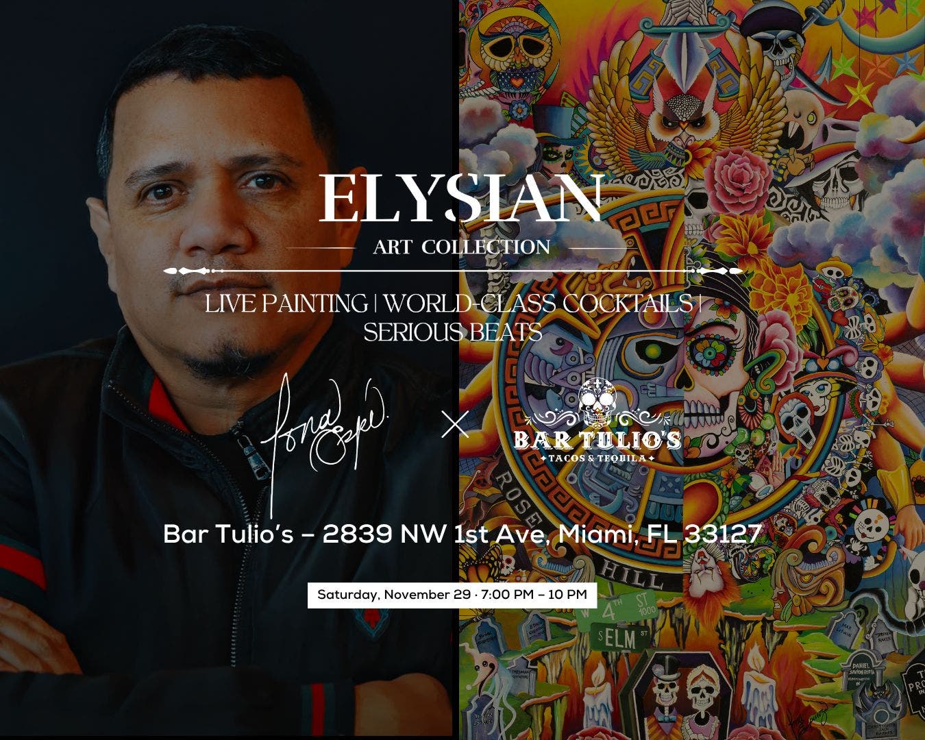 Artist Jonatan Espinoza Live Painting & Cocktails: Kick off to Miami Art Week