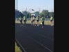 Coach Ciera Rhodes, sprints coach, runs the girls sprints practices