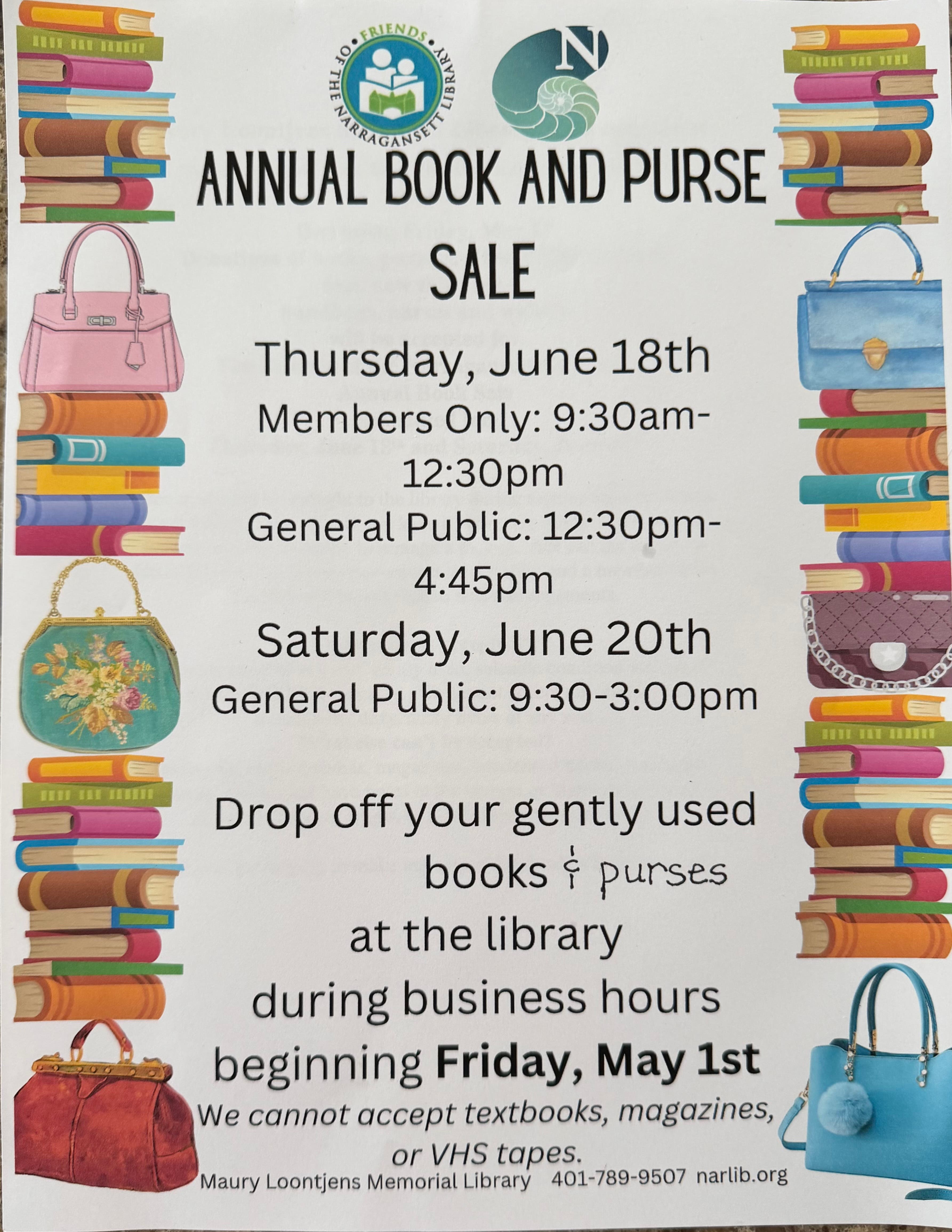 Annual Book And Purse Sale
