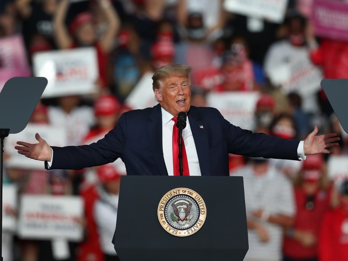 President Donald Trump spoke at the Orlando Sanford International Airport Monday. On Thursday he will be in Miami for an NBC town hall.