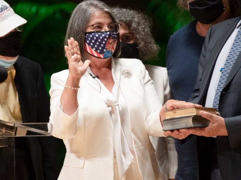 Daniella Levine Cava was sworn in as Miami-Dade County's first female mayor on Tuesday.