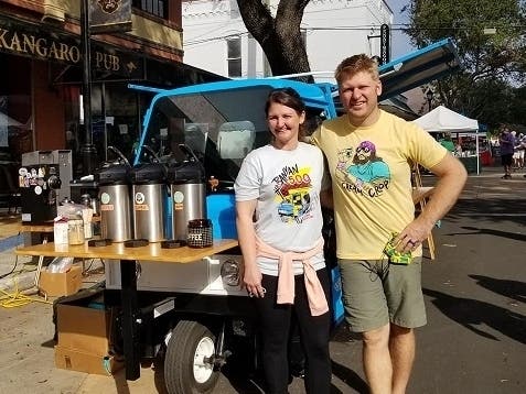 Abbey and Josh Schmitt own and operate Banyan Coffee Company, a specialty coffee roaster, in Bradenton.