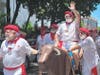 Sloppy Joe's also hosts an annual mock Running of the Bulls, celebrating author Ernest Hemingway's participation in the real Running of the Bulls in Spain, during the Hemingway Lookalike Contest.