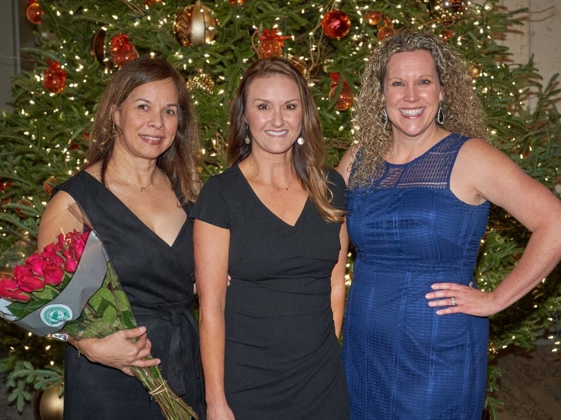 From left, Loridia Urquiza, 2022 High School Teacher of the Year; Jennifer Jaso, 2022 District Teacher of the Year; and Shannon Haddad, 2022 Elementary School Teacher of the Year.