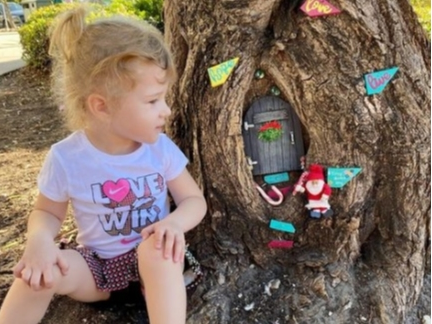 Artist Joan Love decorates tiny doors and installs them throughout Sarasota. She invites the public to find them and interact with her art.