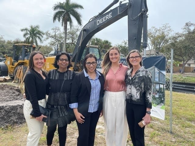Cathie Wood, the founder of ARK Investment, and ARK's education board members at the groundbreaking development ceremony for ARK Innovation Center in St. Petersburg. 
