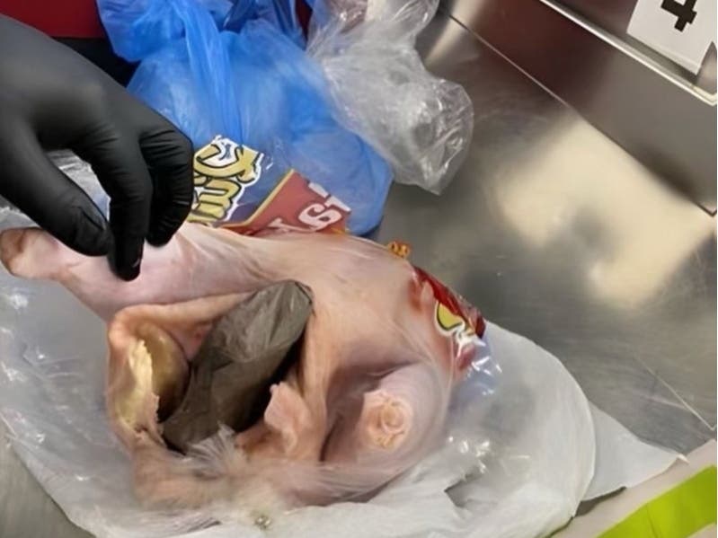 A traveler tried to sneak a gun onto a flight out of the Fort Lauderdale-Hollywood International Airport by stuffing it in a raw chicken, the Transportation Security Administration said.