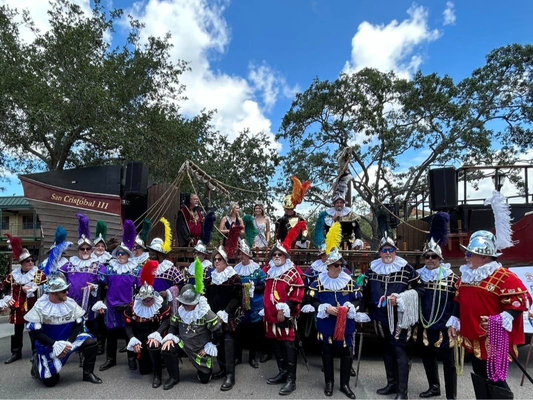 The De Soto Grand Parade in Bradenton was canceled because of stormy weather and a tornado watch, the Hernando De Soto Historical Society said.