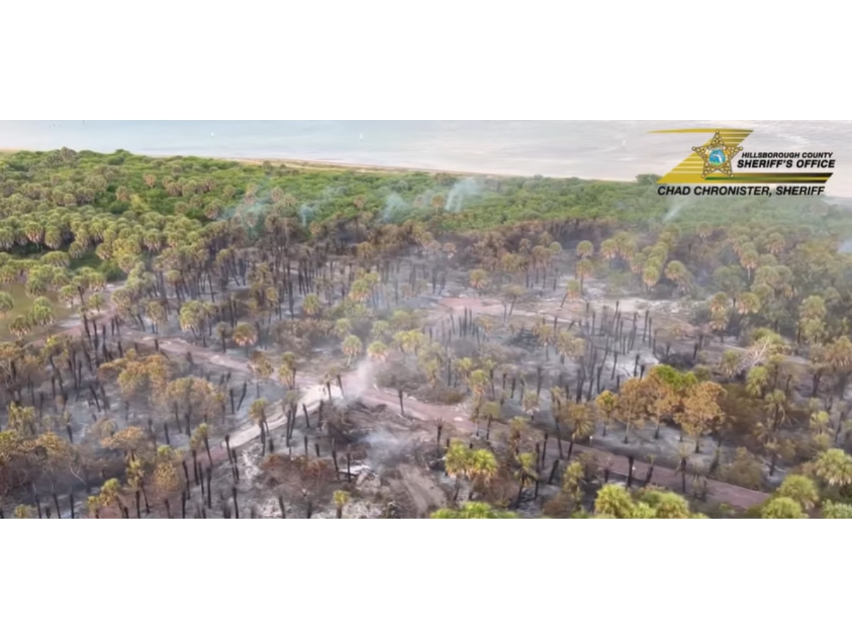 The island was evacuated after a fire broke out Sunday afternoon. The Egmont Key National Wildlife Refuge remains closed "until further notice," officials said.