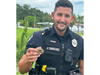 The rescued turtle, named Taco, was brought to Wildlife, Inc., Bradenton police said.