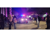 Police try to disburse groups of teens along Second Avenue NE, across the street from the St. Pete Pier. 