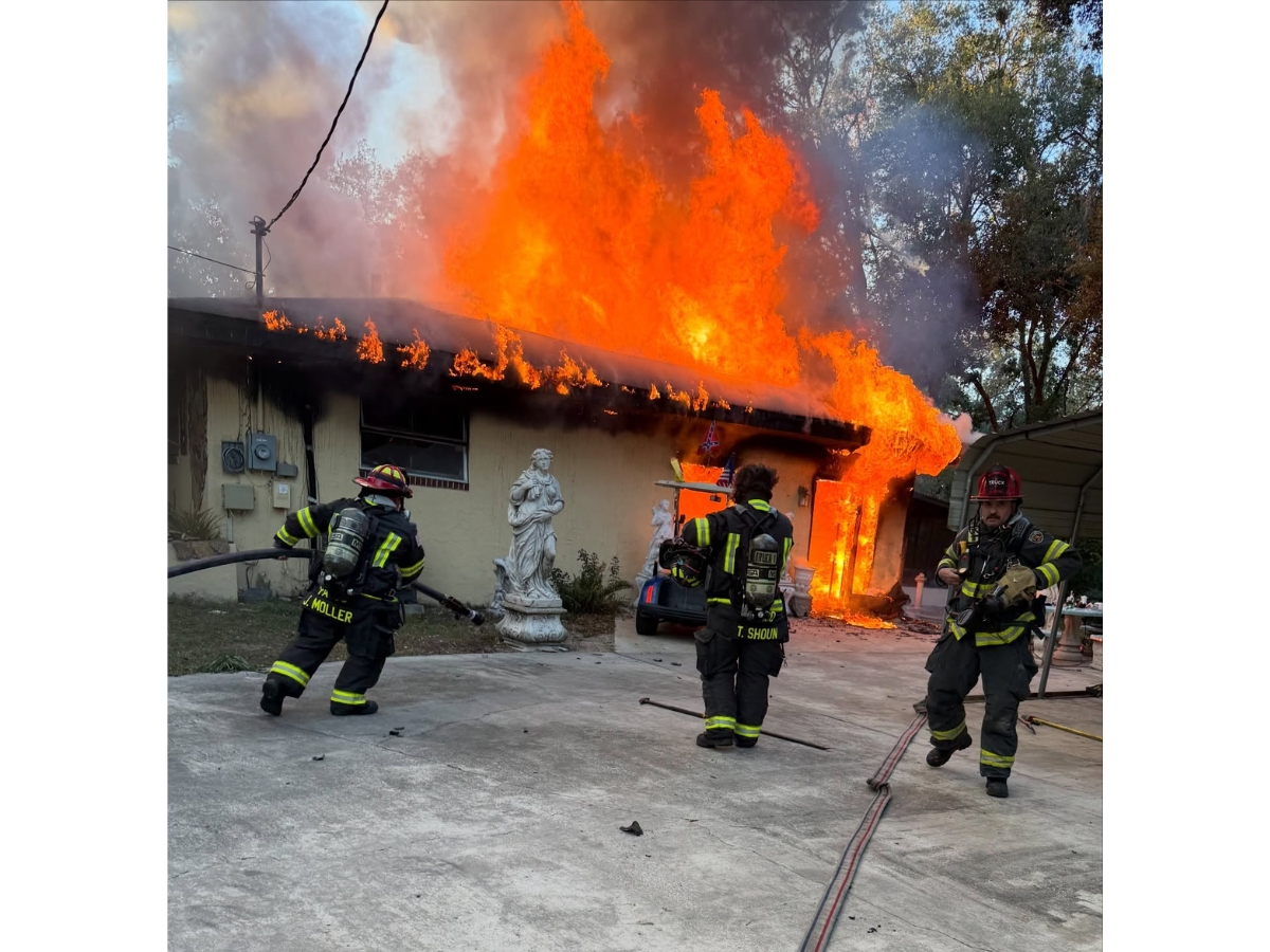 One person was able to get out of a New Port Richey home that was on fire without any injuries, Pasco County Fire Rescue said.