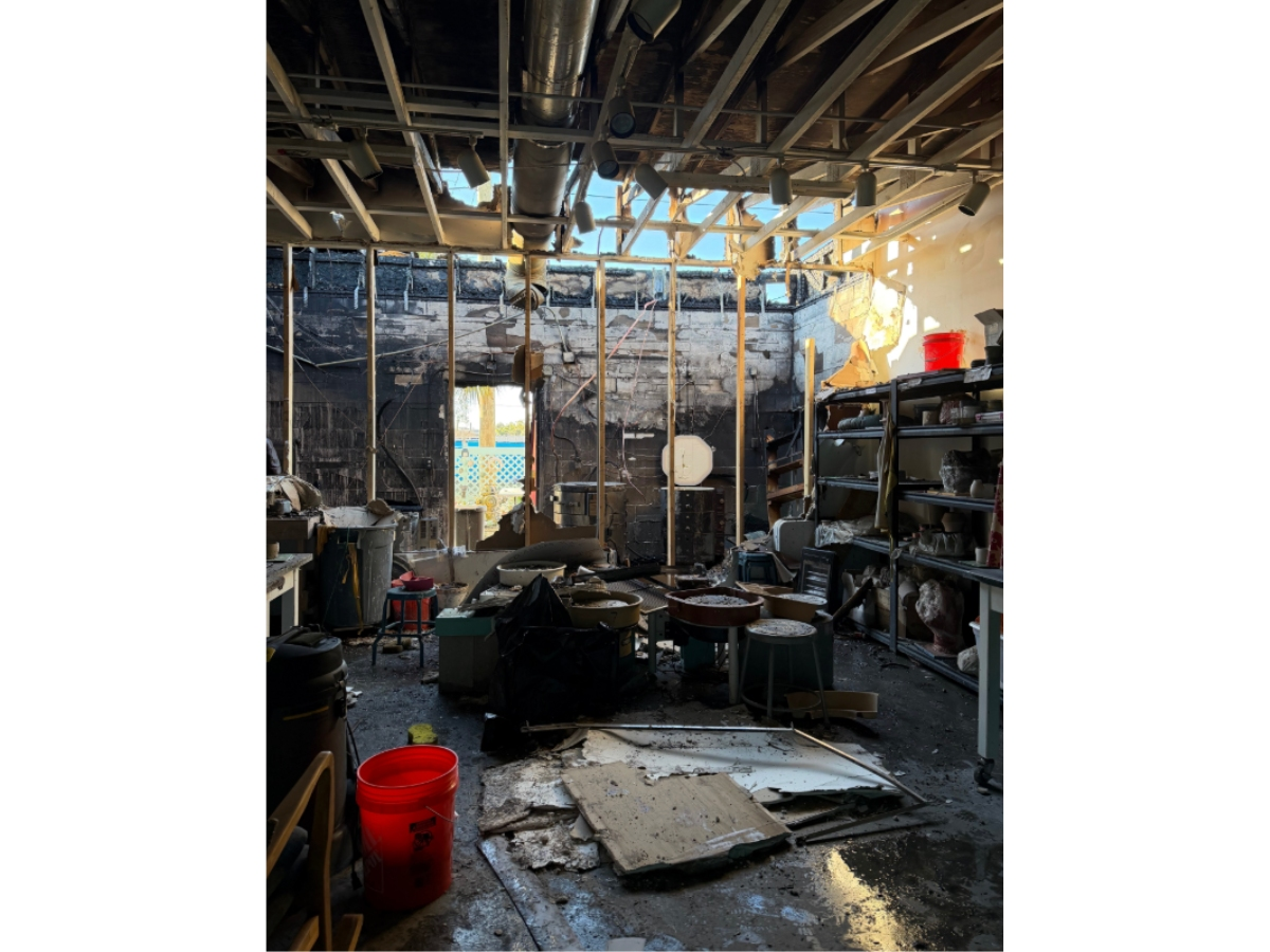 St. Pete Ceramics has temporarily moved into Five Deuces Galleria after a fire destroyed its studio space earlier this year. It plans to rebuild its former space.