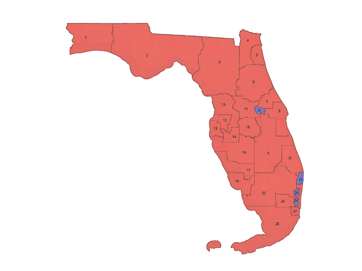 A proposed redistricting map of Florida from Gov. DeSantis heavily favors Republicans and could create 4 new GOP U.S. House seats.
