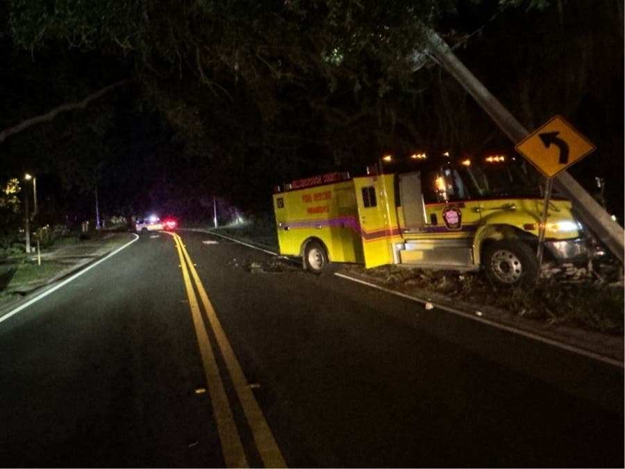 Hillsborough County deputies said a driver interfered with paramedics, followed an ambulance and caused it to crash in Ruskin.
