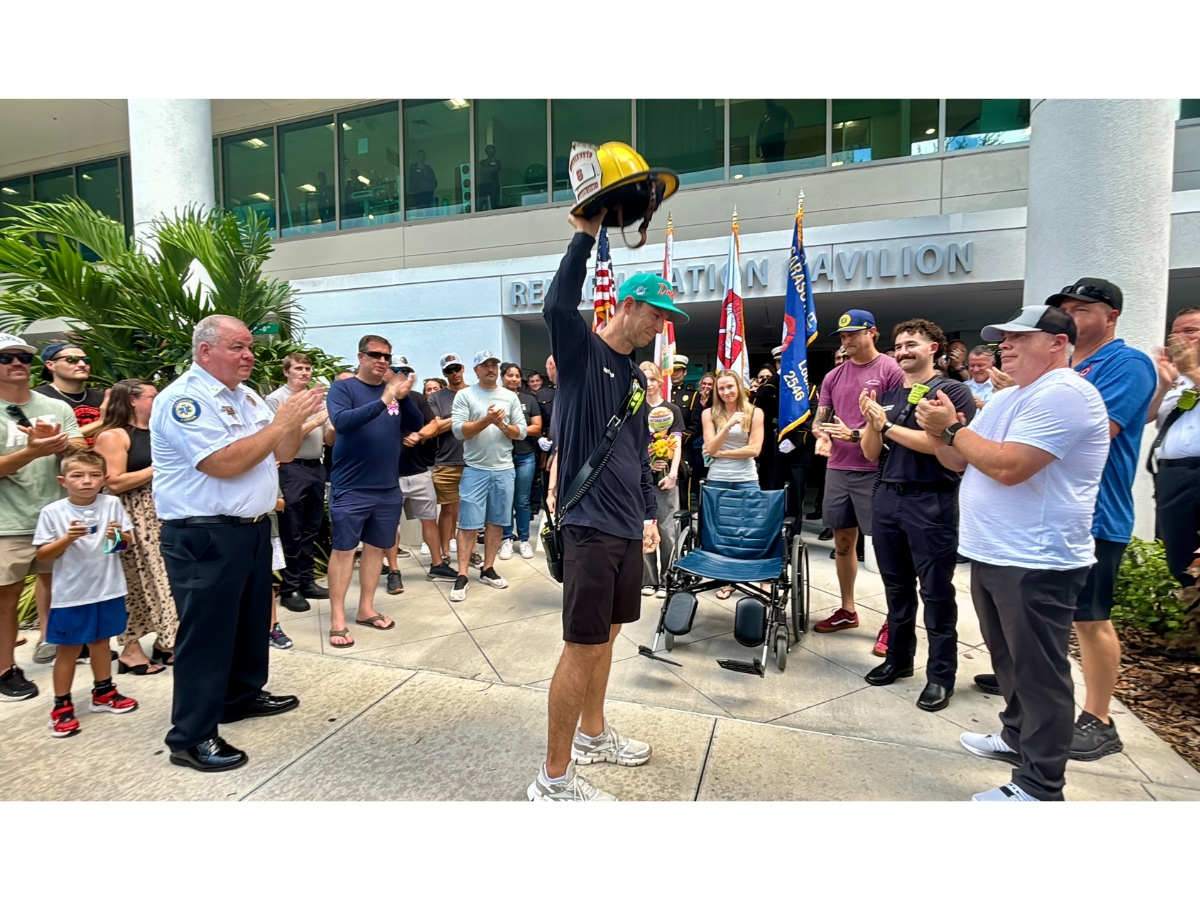 A Sarasota County firefighter was released from the hospital days after he suffered a medical emergency while responding to a fire.