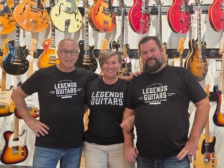 After losing everything in Hurricanes Helene and Milton in 2024, a St. Pete Beach couple is celebrating the opening of their new guitar shop, Legends Guitars, in Tampa on Saturday.  