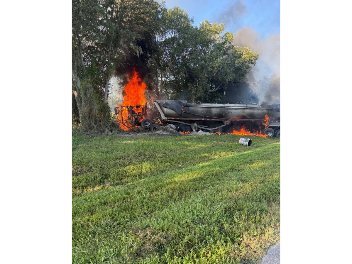 A Lakeland man was killed in a fiery head-on crash between a pickup truck and a semi-truck in Manatee County, FL troopers said.