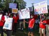 Families protest the TJ lottery proposal