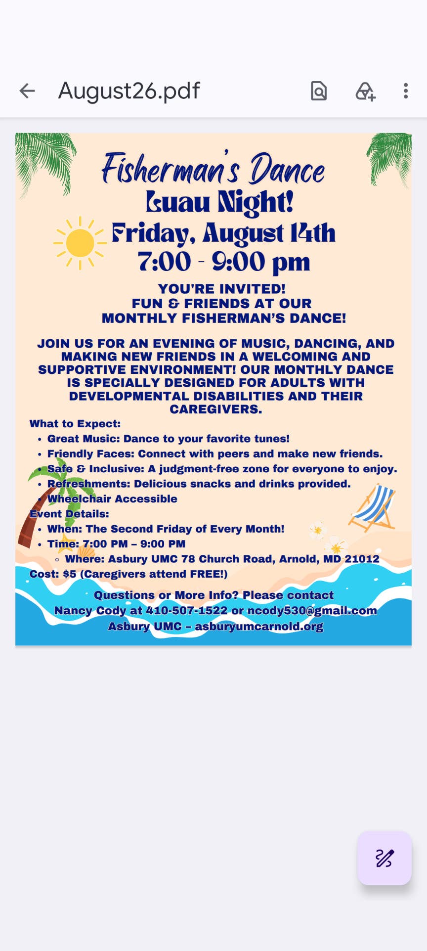 Fisherman's Dance for Adults with Developmental Disabilities