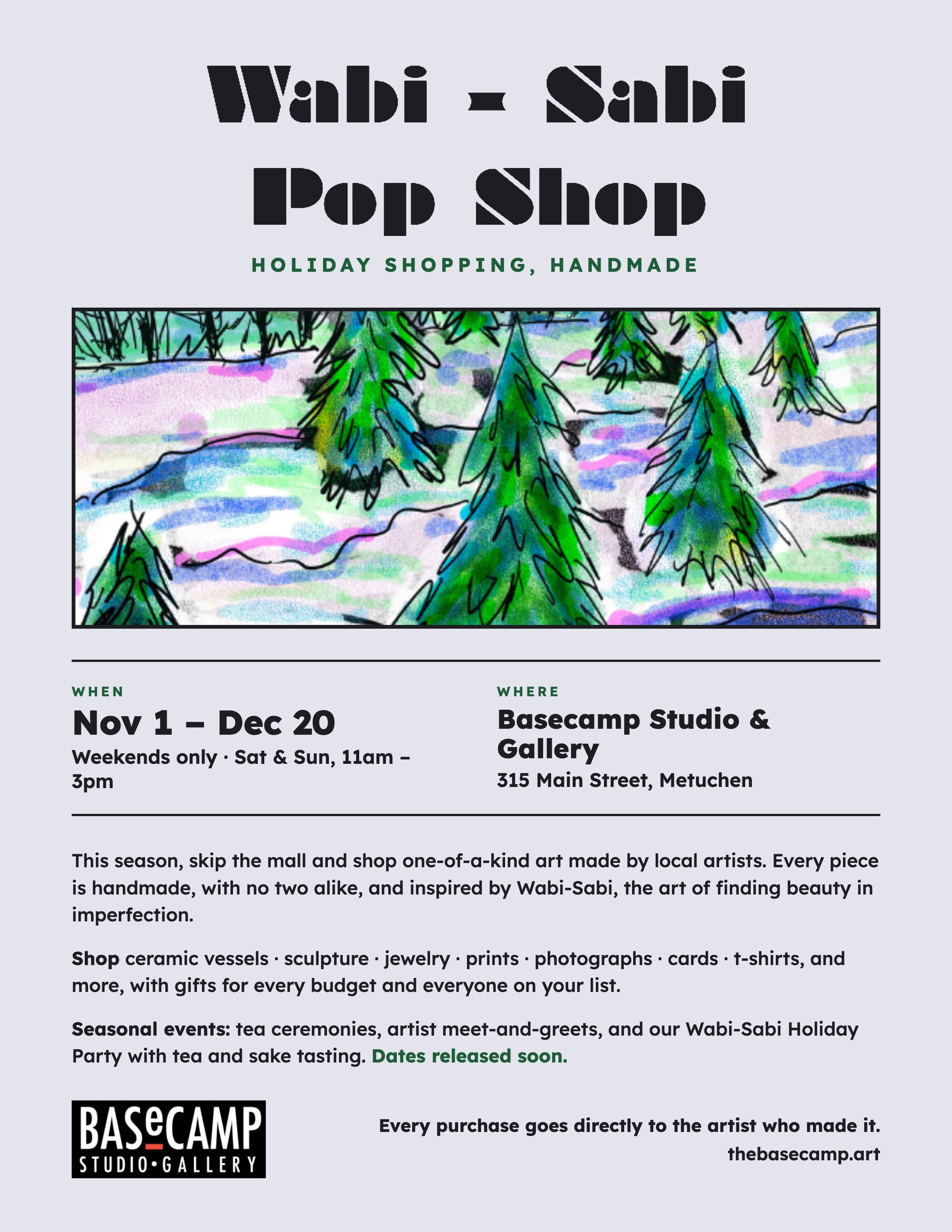 Wabi - Sabi POP SHOP -  a holiday retail market