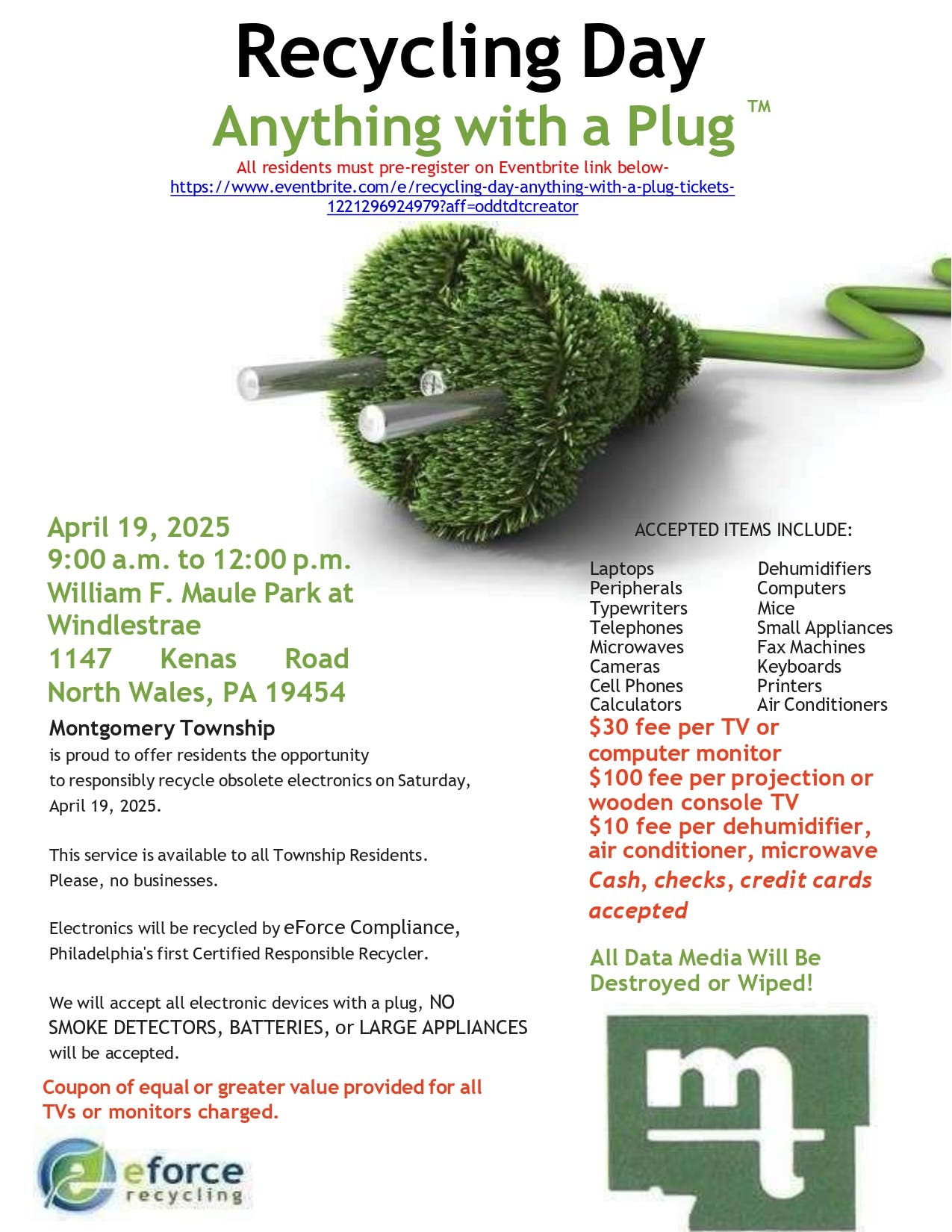 Recycling Day- Anything with a Plug