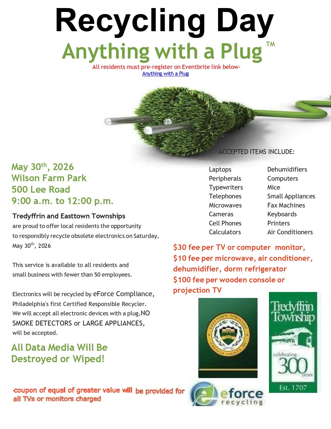 Recycling Day - Anything with a Plug