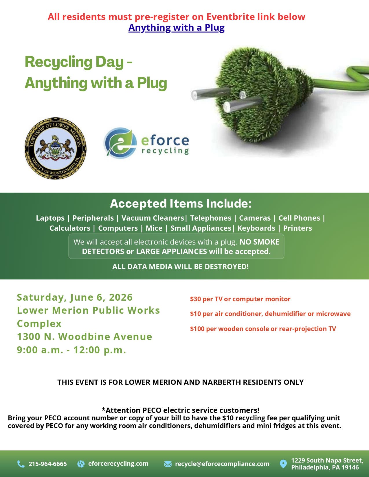Recycling Day - Anything with a Plug