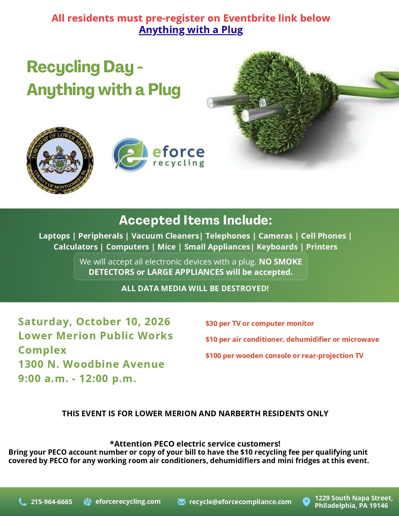 Recycling Day - Anything with a Plug