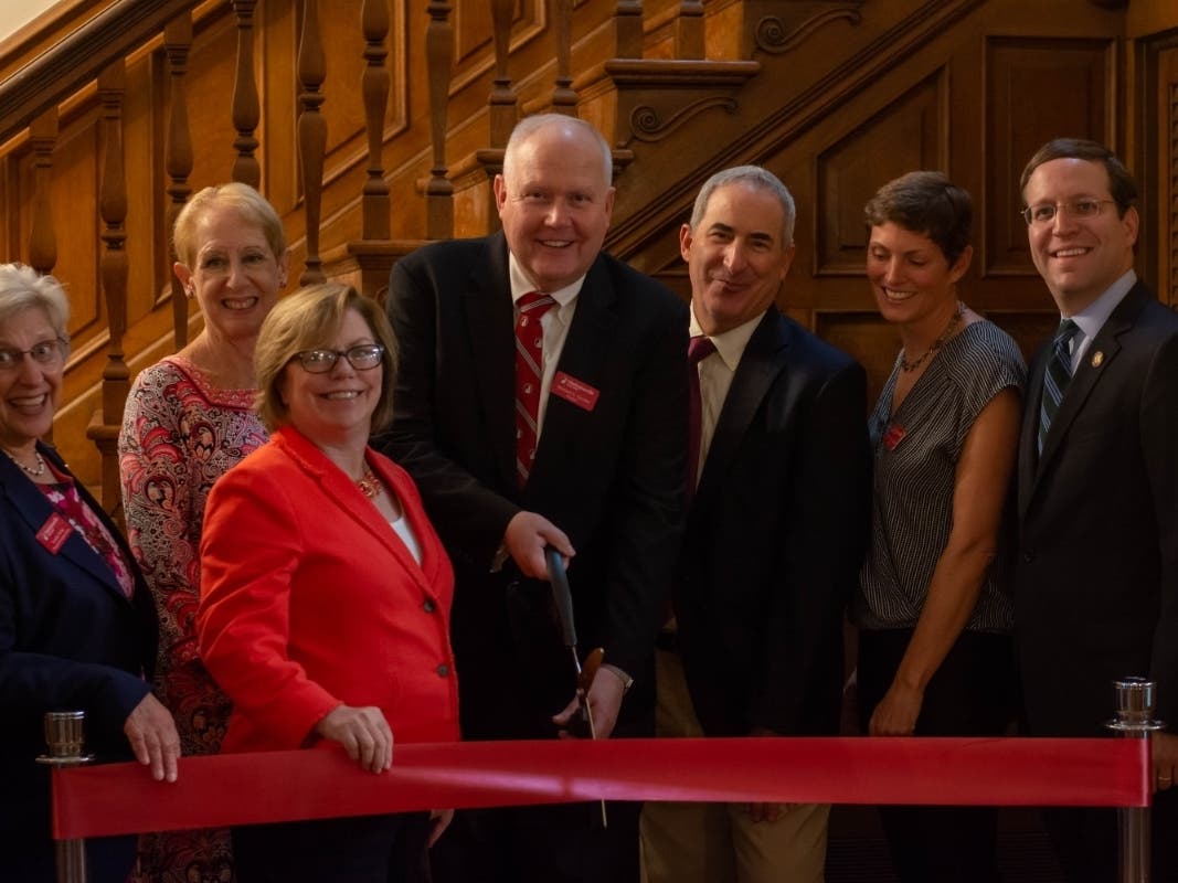 Louise Feroe, Marsha Gordon, Bridget Gibbons, Michael Geisler, Dwight Hilson; Alison Carson; Assemblymember David Buchwald