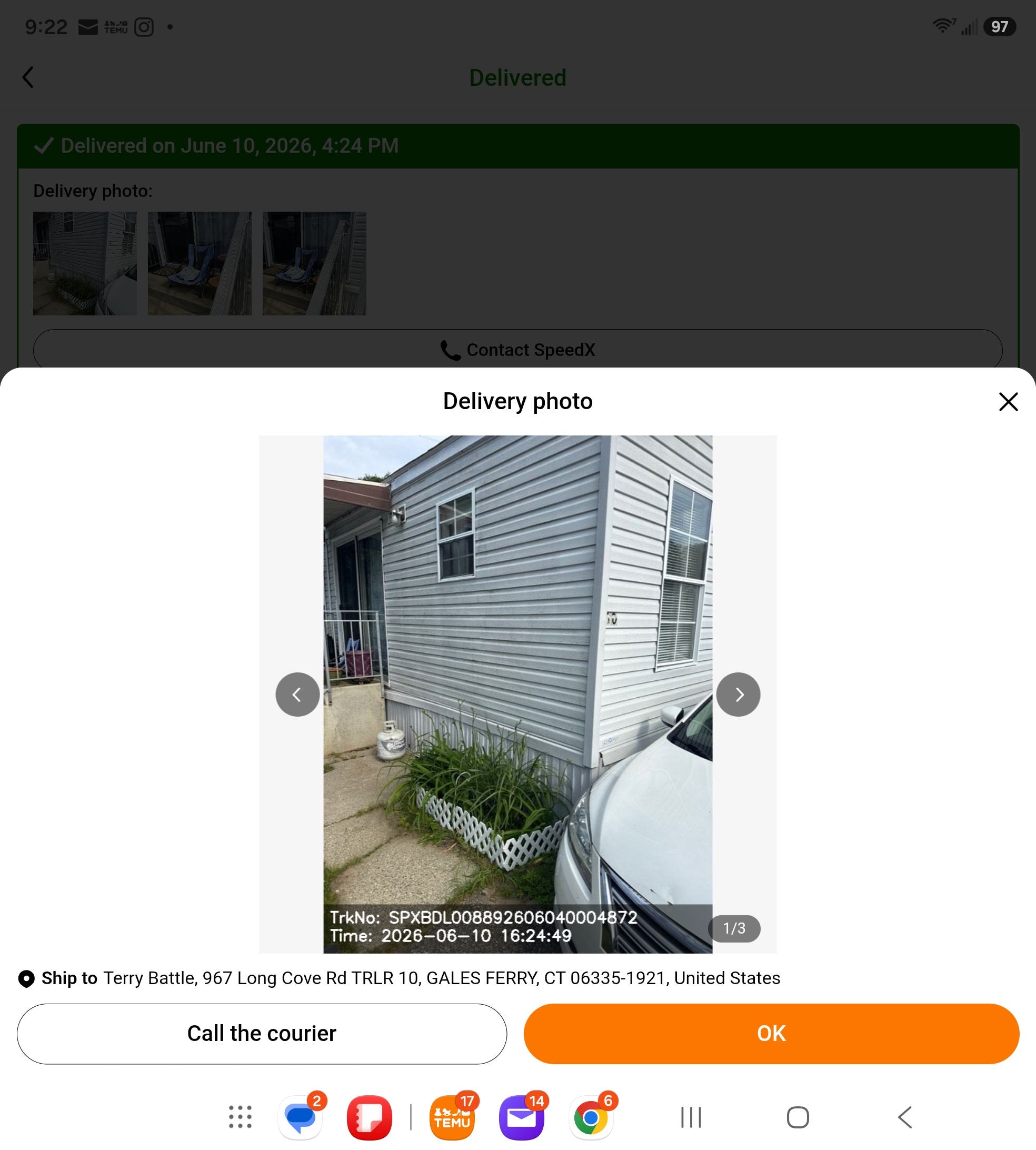 My package was delivered to wrong address
