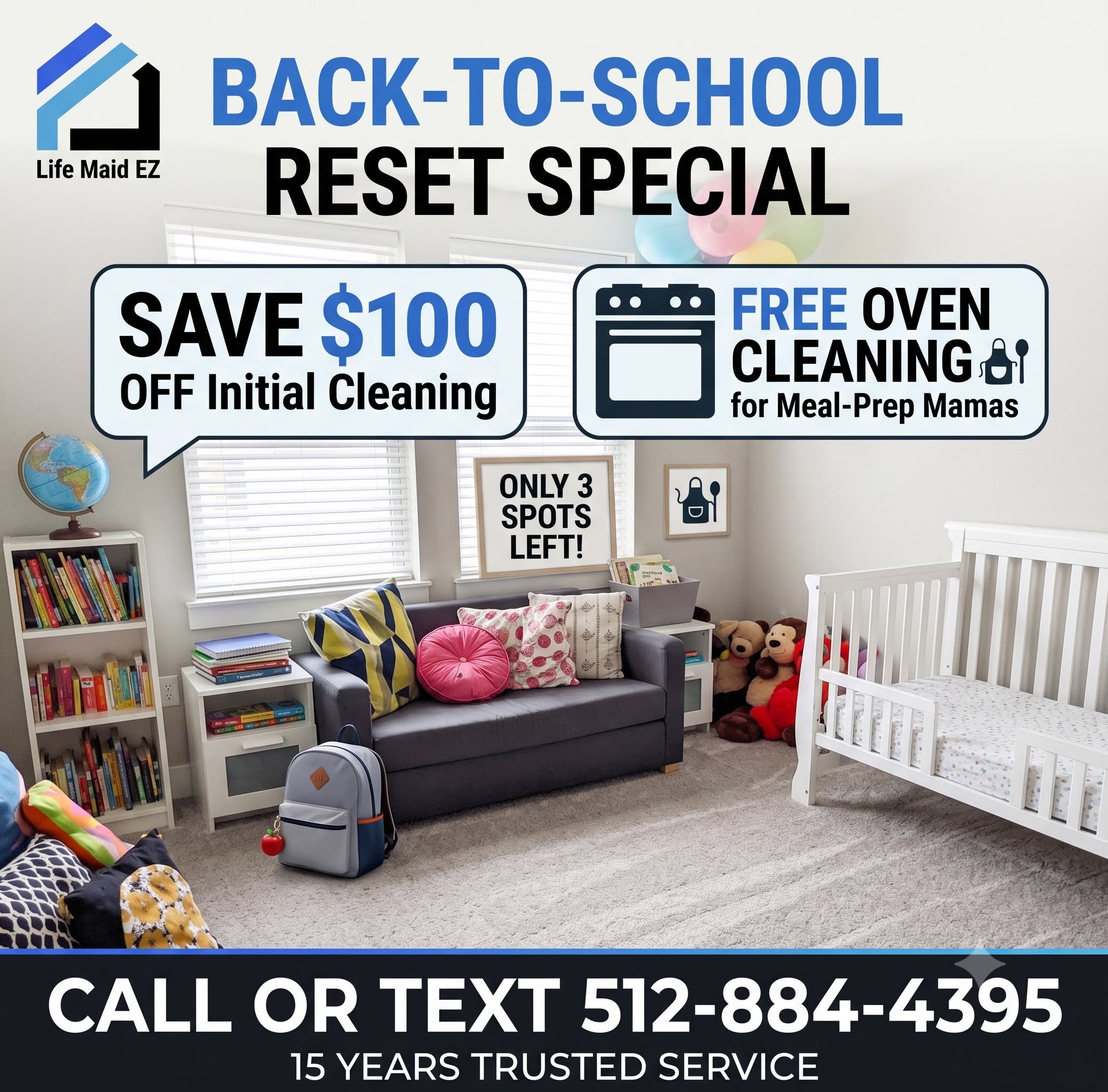 Back to school cleaning and organization special!