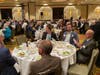 Patrons dine in the ballroom of the Troy Marriott.