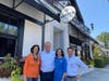 Mayor Ruthanne Fuller visited the polls Tuesday, stopping for lunch at Paddy's Public House in West Newton. 