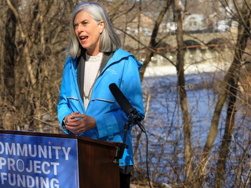 Assistant Speaker Katherine Clark toured the Waltham Embassy Parking Lot on Wednesday.