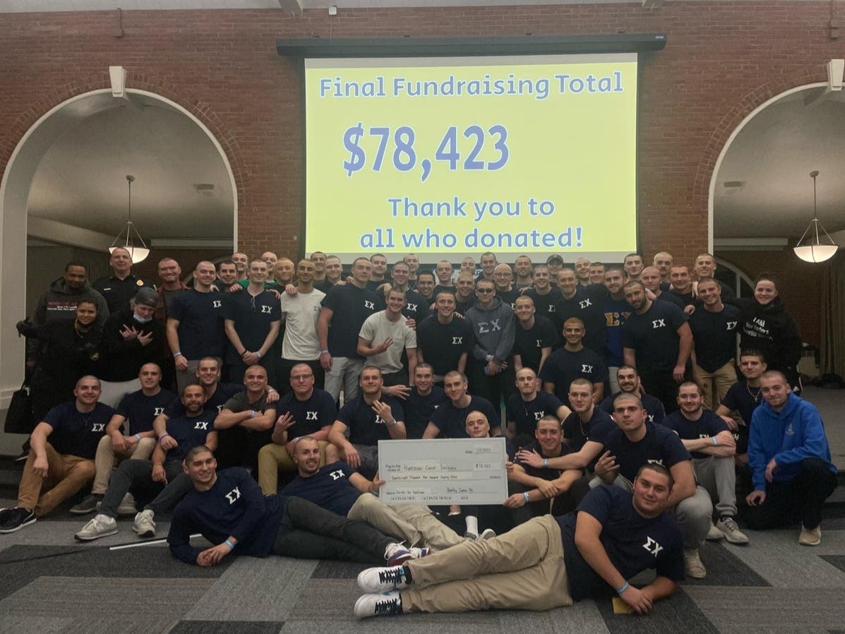A group of Bentley University students in the fraternity Sigma Chi have raised over $80,000 for the Huntsman Cancer Foundation.