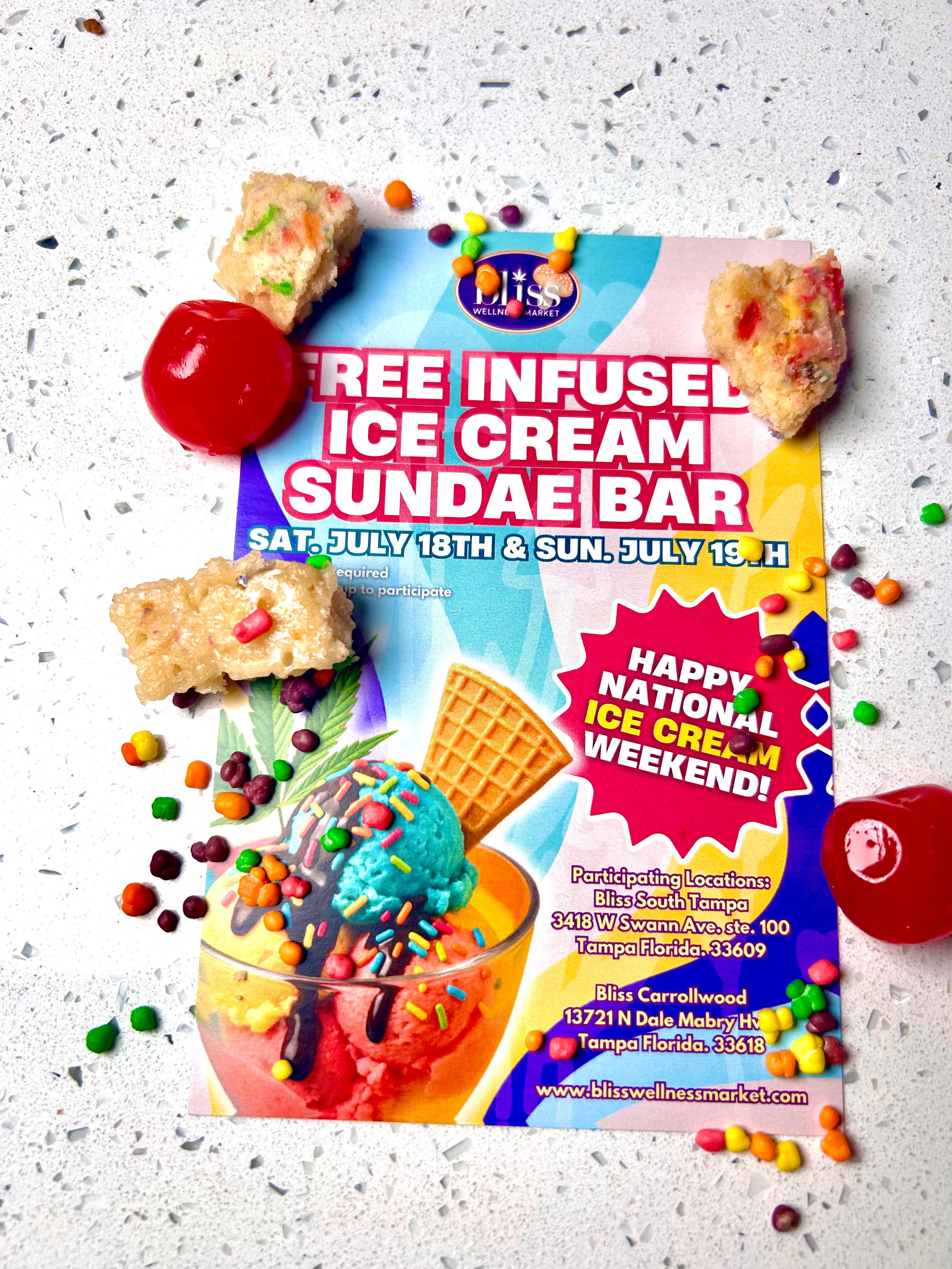 Free Infused Ice Cream Sundae Bar