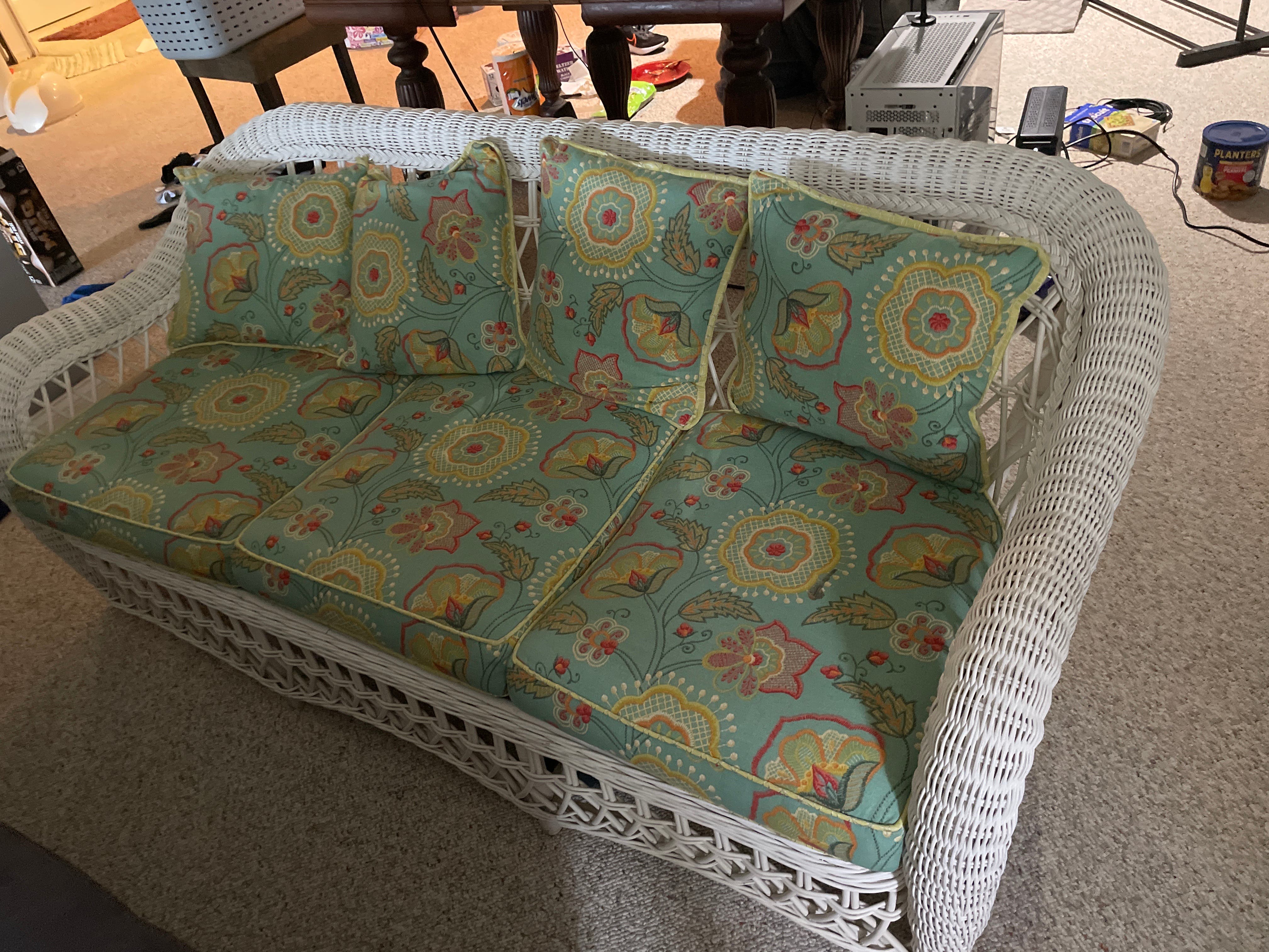 Indoor wicker furniture 