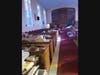 During the COVID-19 pandemic, the church's sanctuary has been repurposed to sort and store food for donations.