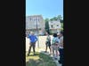 Leonardo Vazquez, Executive Director of the Northern New Jersey Community Foundation, led the Montclair State University-PSEG ISS Green Team on a tour of various locations in Hackensack, where flooding has occurred.