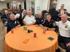 Local Fire & Police Enjoying Dinner at Event 