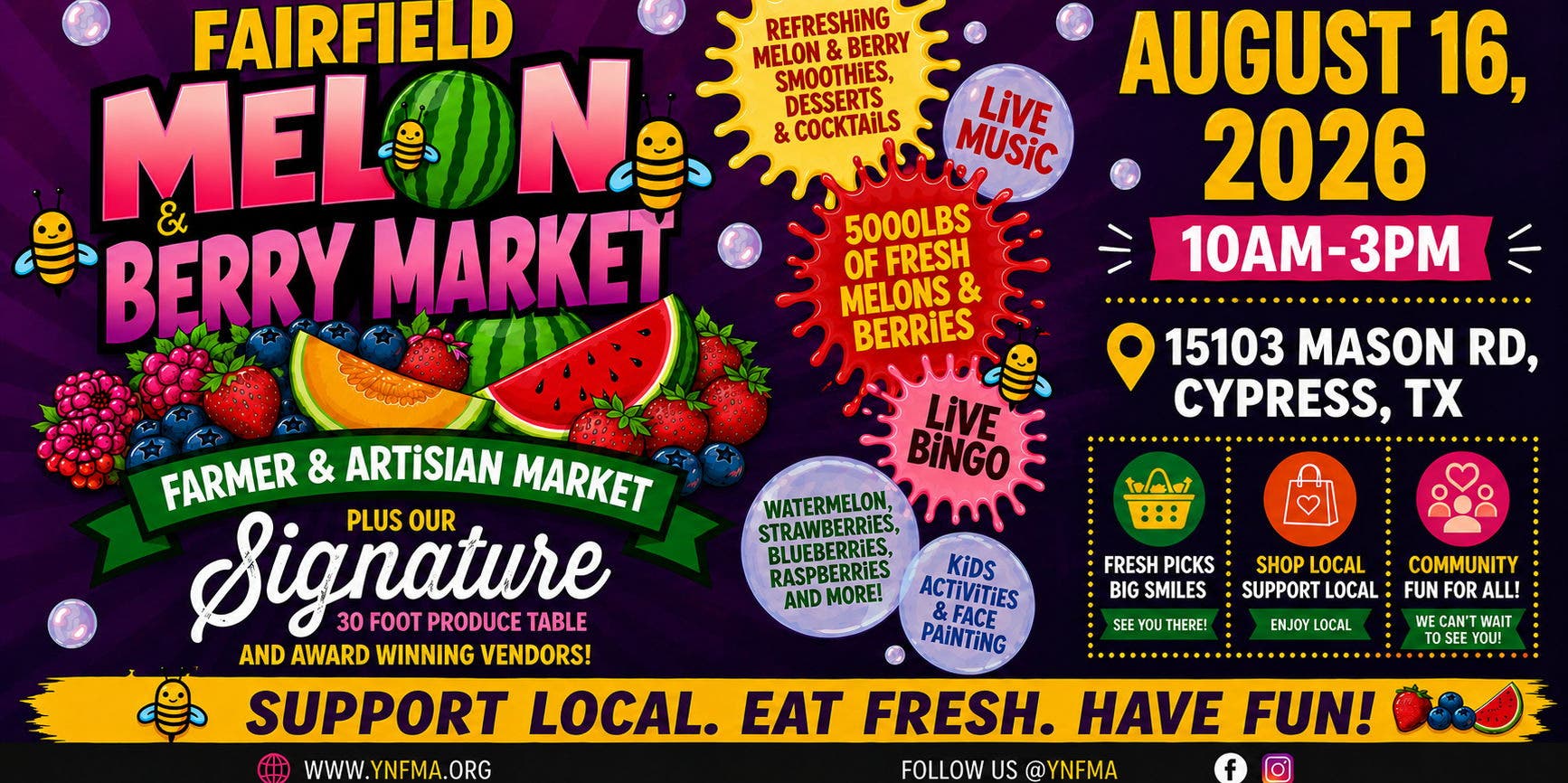 Fairfield -Melon & Berry Festival- Farmers Market & Artisan Market