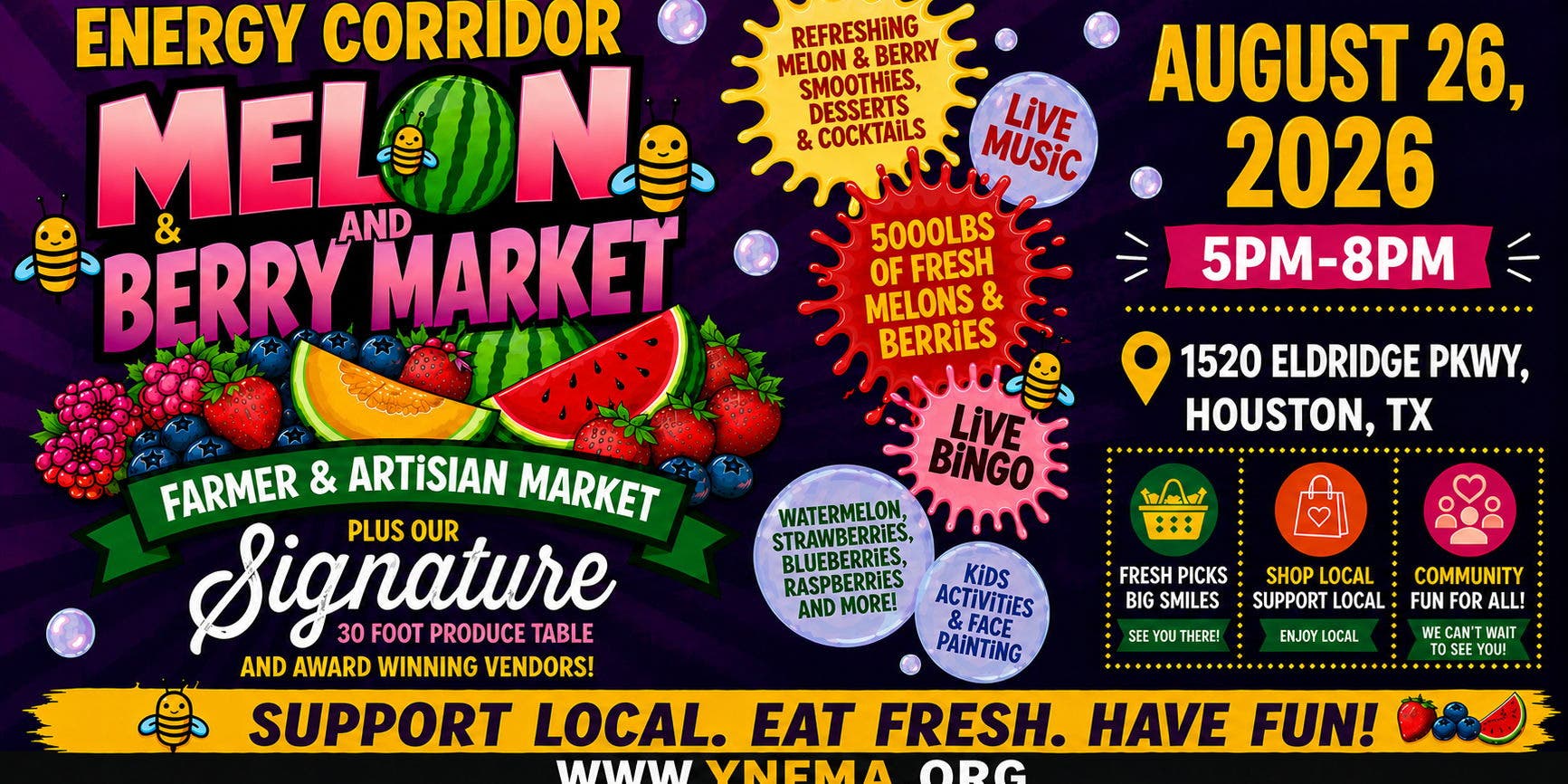 Energy Corridor -Melon & Berry Festival- Farmers Market & Artisan Market+