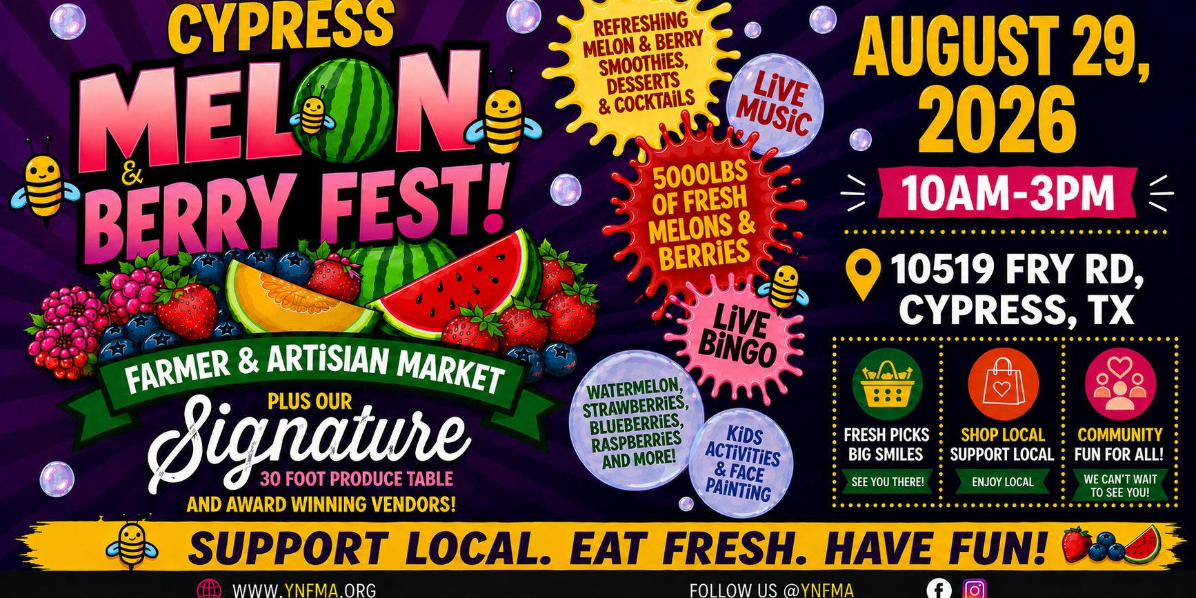 CYPRESS -MELON & BERRY FESTIVAL- Farmers Market & Artisan Market