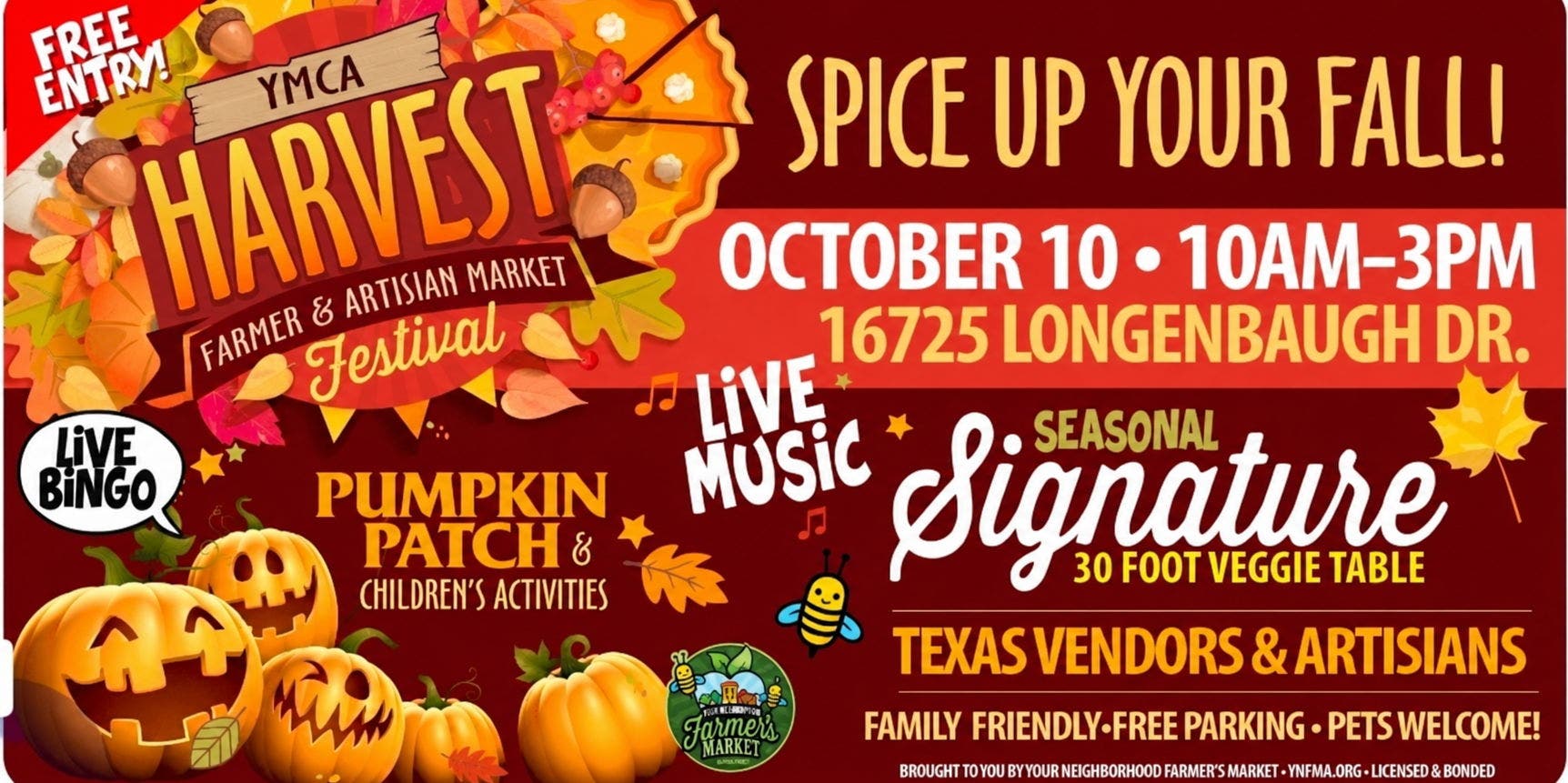 Harvest Farmers & Artisan Festival-YMCA Langham Creek