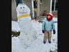 Max and Ruby McLenna share their snowman and grab runner up!