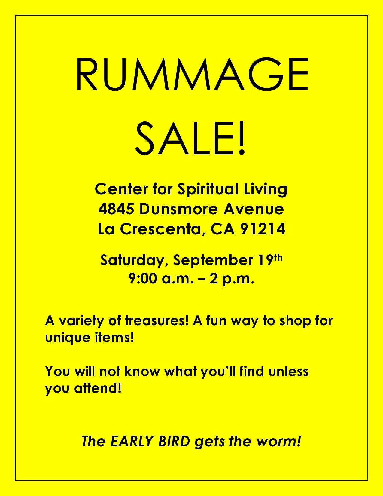 Rummage Sale